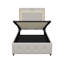 EU & UK Sizes Velvet Ottoman Bed With LED Storage Headboard, Upholstered Bed Frame With Charging Port, Beige-475280108