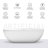 69'' x 30'' Soaking Solid Surface Bathtub