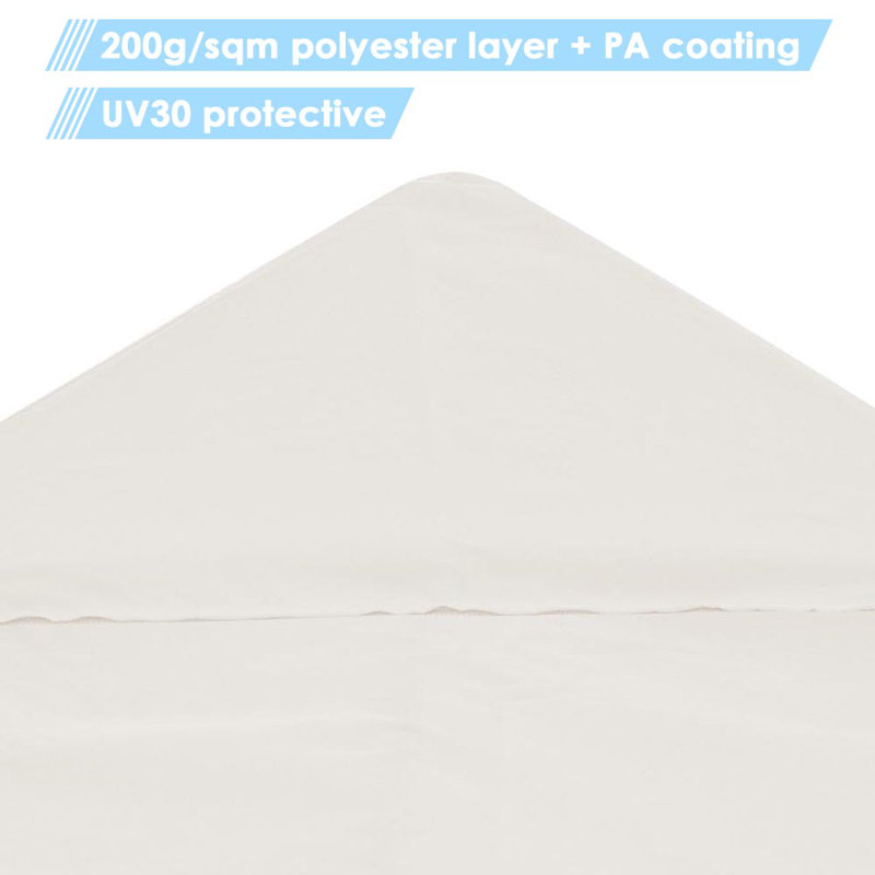White Polyester 117'' x 117'' Gazebo Canopy Top Replacement