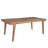 Rejo Dining Table, 78 Inch Rectangular Top, Brown Solid Pine Wood