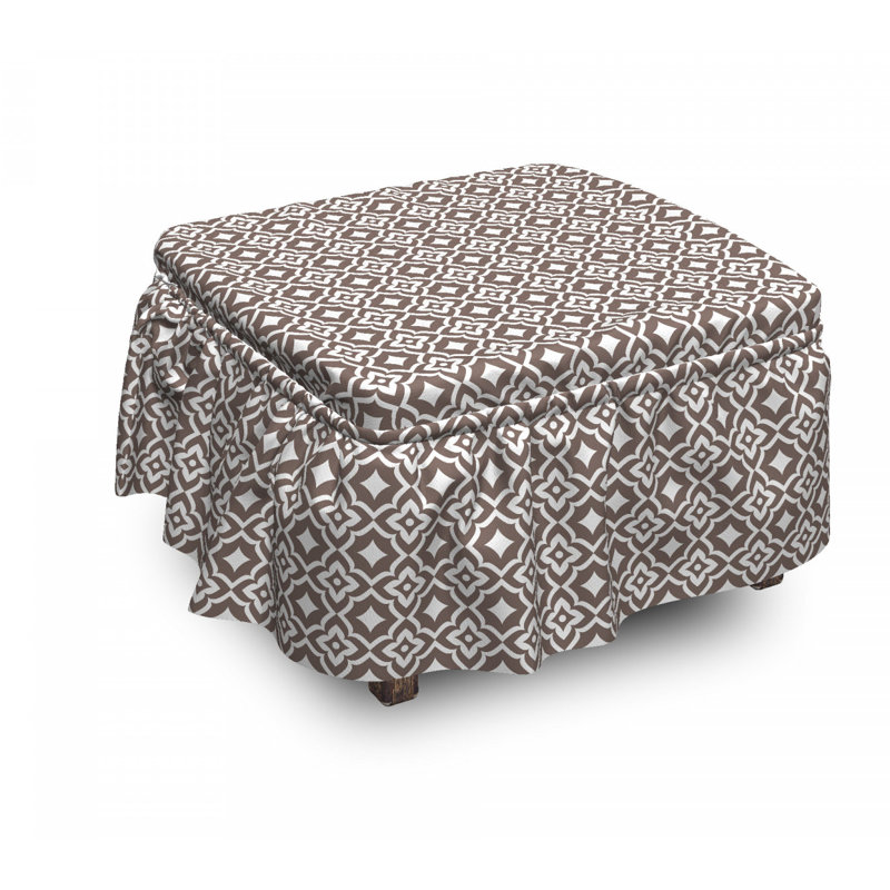 Housse pour repose-pieds floral oriental