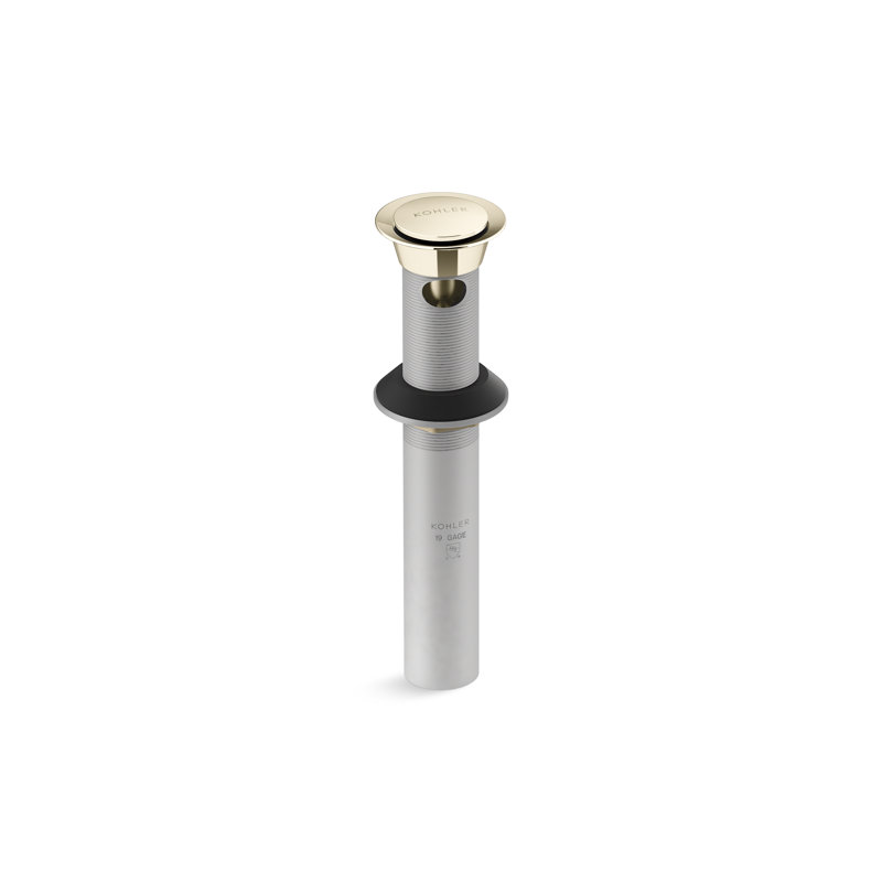 Clicker Drain With Overflow, Vibrant French Gold
