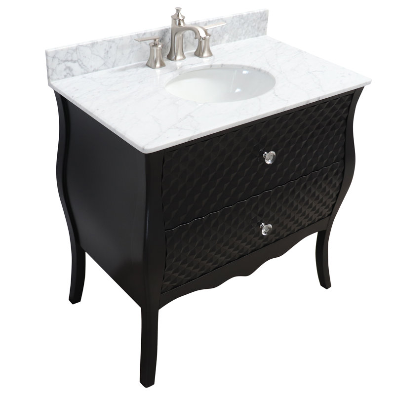 Espana 35.4'' Single Bathroom Vanity with Carrara Marble Top
