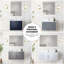 Meuble-lavabo de salle de bain 36 po X P 22 po , Comptoir en quartz blanc, ensemble de robinets et Miroir à DEL-1830679234