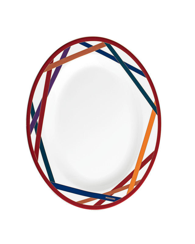 Missoni Oval Dish NASTRI  Multicolor Diam. 14"