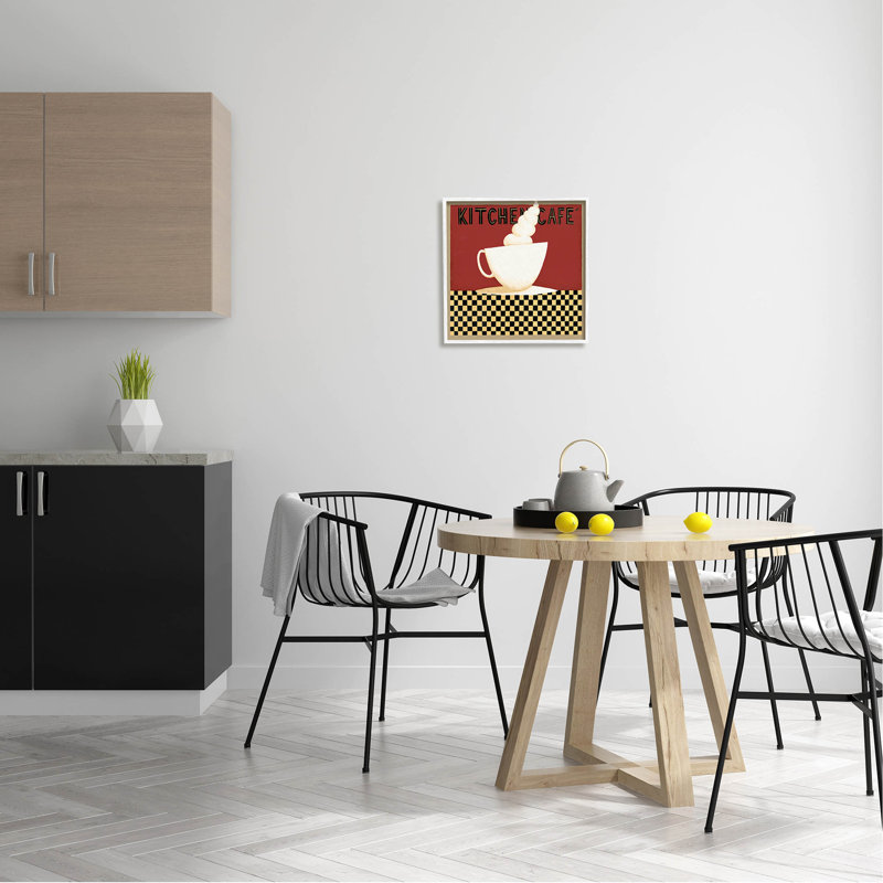 Vintage White Framed Kitchen Cafe Graphic Art