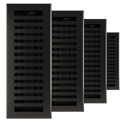Imperial Black Steel Floor Register, Cast Iron, Supply air, Montezuma,