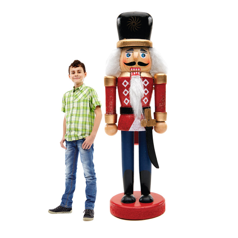75'' Red and Gold Cardboard Nutcracker Soldier Standup
