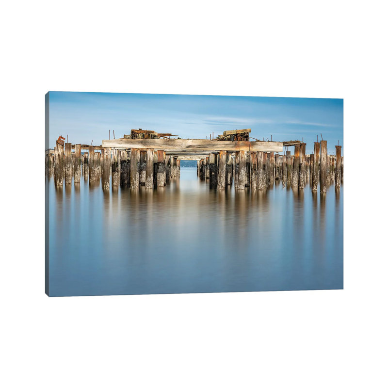 Smooth Pilings by Louis Ruth - Wrapped Canvas Print, 20.32 cm H x 30.48 cm W