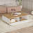 Modern Coffee Table, Atlantic Pine & White, 35.4 x 11.3 x 23.6 Inches | 100% Melamine Coated Particle Board, Thickness: 0.7 Inches | Scandinavian Design, Stylish & Functional for Living Room & Lounge Spaces-126961545