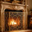 3 Panel Iron Fireplace Screen