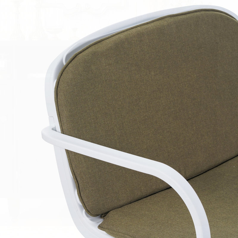 Ensemble de chaises d'extérieur 3 pièces PP, Vert, Blanc
