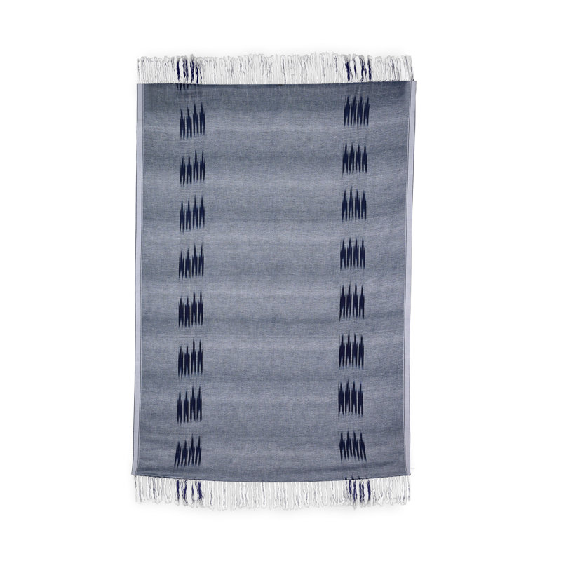 Peshtemal Ikat Sofa Throw, Blue