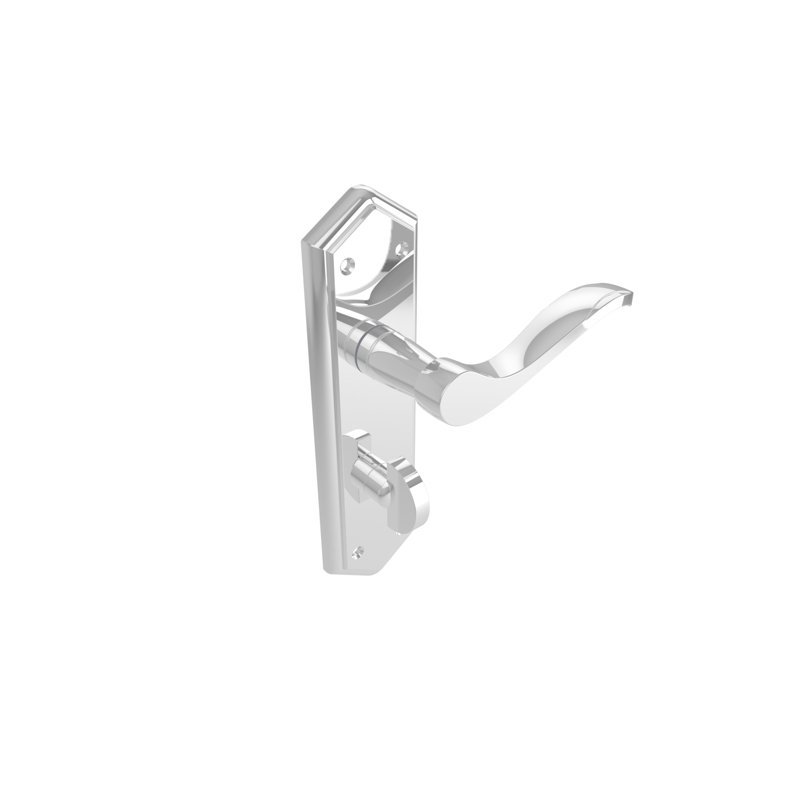 Paris Jefferson Door Handle, Polished Chrome