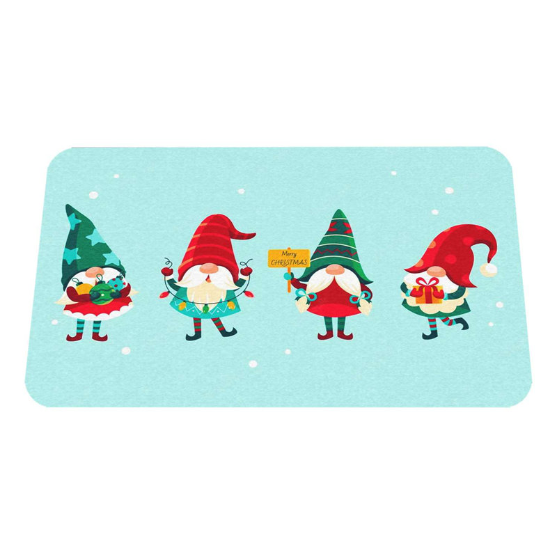 Paillasson en PVC durable pour Noël, 15,7 po x 27,6 po | Matériau 100% PVC, antidérapant | Conception festive des Fêtes, parfaite pour une utilisation intérieure et extérieure, facile à nettoyer, ajoute de la joie à votre entrée de maison