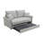 Gray Chenille Sleeper Sectional Sofa W/ Storage & 2 Toss Pillows