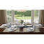 Service de vaisselle en porcelaine à motif floral bleu Lorren Home Trends, blanc, service pour 4, 20 pièces, assiettes, assiettes à salade, bols et tasses allant au micro-ondes et au lave-vaisselle.