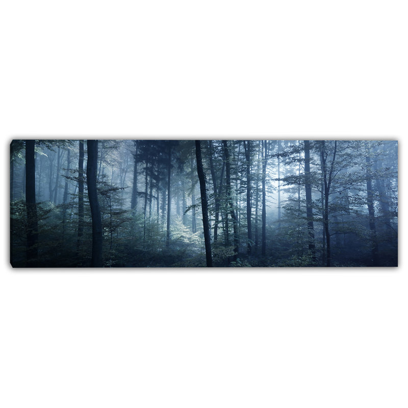 «Enchanted Misty Forest», art sur toile, H 20 po x l 60 po