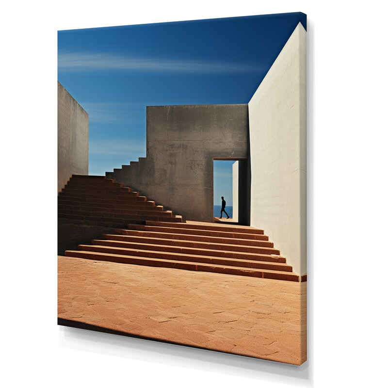 Minimalisme, bâtiment de décor III, H 40 po x l 30 po x P 1,5 po, Toile tendue