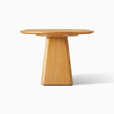 Hernest 72" Oval Wood Dining Table for 6–8 with Modern Pedestal Base