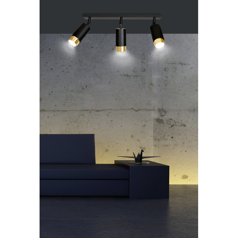 Cromwell 62cm 3 -Light Track Kit, Black, Gold