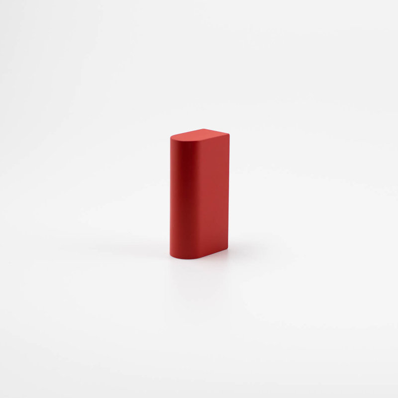 2" Length Geometric Knob, Rose (Red)