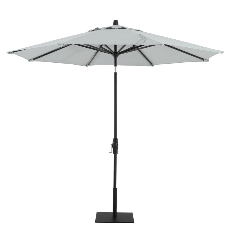 Parasol 9 'Market Sunbrella, Minuit, Cast brume