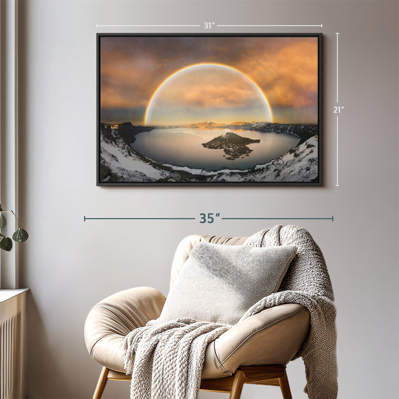 «Crater Lake Rainbow», reproduction sur toile, H 21 po x l 31 po