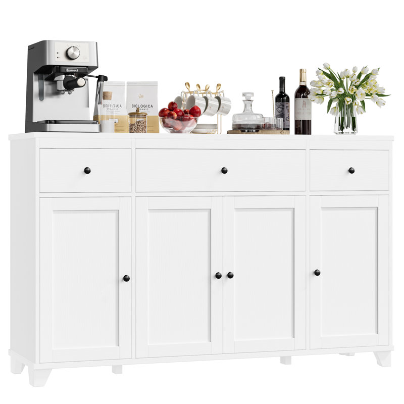 Tanyeli 55.1" W Manufactured Wood Sideboard, White