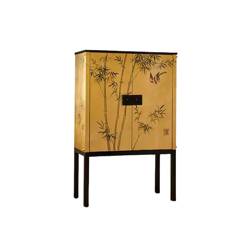 Armoire d'appoint moderne et simple jaune