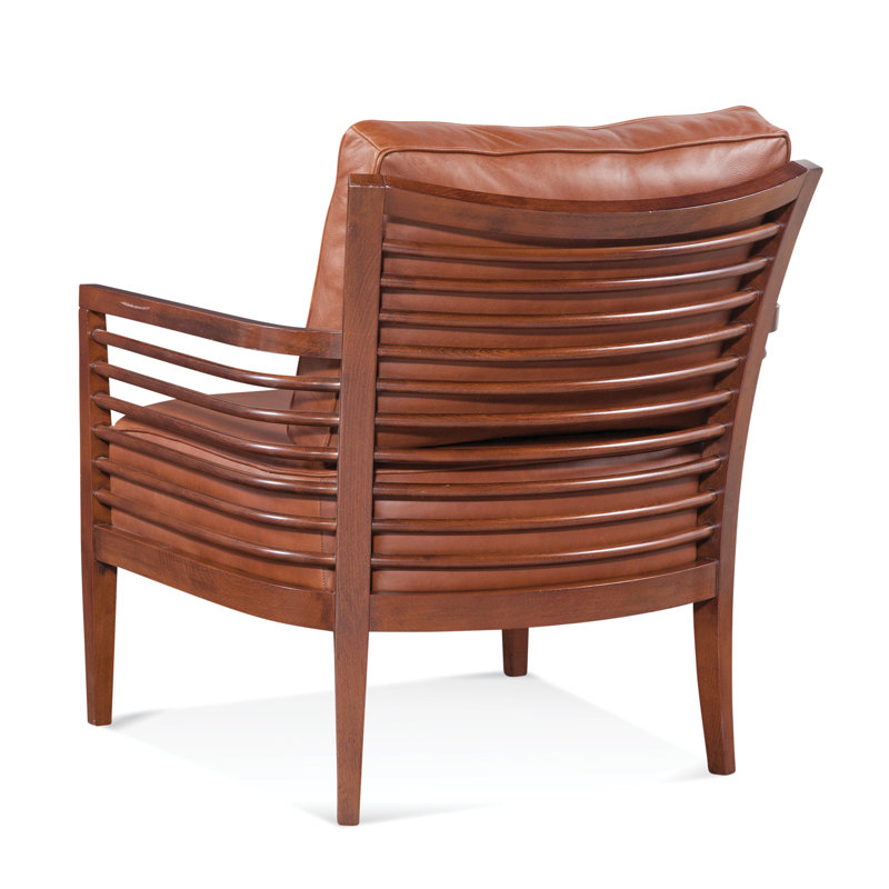 Fauteuil en cuir Aurora, Étain Luxtan, Marine