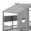 Lit en bois avec tiroirs et tablette de rangement-313605932-313605921