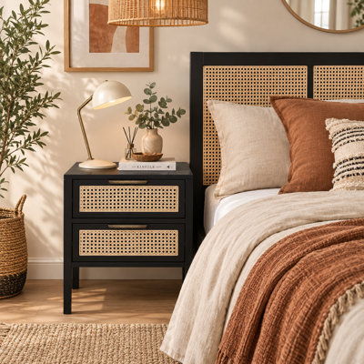 Tenaya Cane Bedside Table
