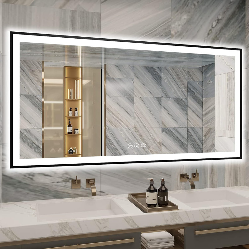 Miroir de salle de bain Lunara, 72 po x 36 po