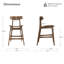 Tabouret de comptoir en bois massif-1981608208