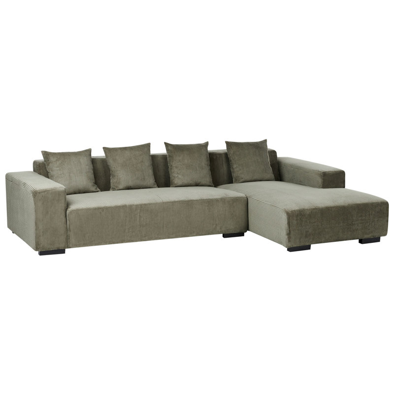 Alhan 4 Seater Corner Sofa , Left Hand Facing, Green