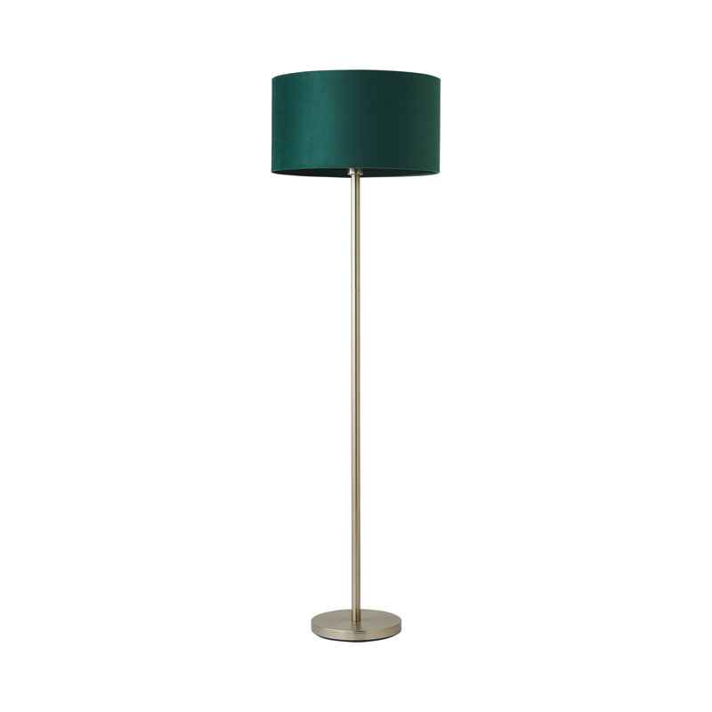 Pearletta Traditional Floor Lamp Set, Yes, Chrome, Green