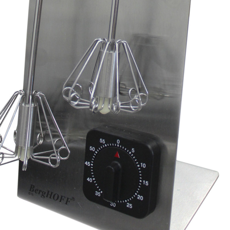 BergHOFF 3-Piece Whisk Set with Free Timer, Black