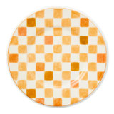 Pink Check Dinner Plate