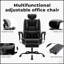Chaise de bureau ergonomique avec soutien lombaire, dossier haut et appui-tête réglable pour une assise confortable-618627537