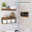 Bathroom Shelves Over Toilet, Small Floating Shelf 2+1 Set 15.7 Inch, Brown-596484554