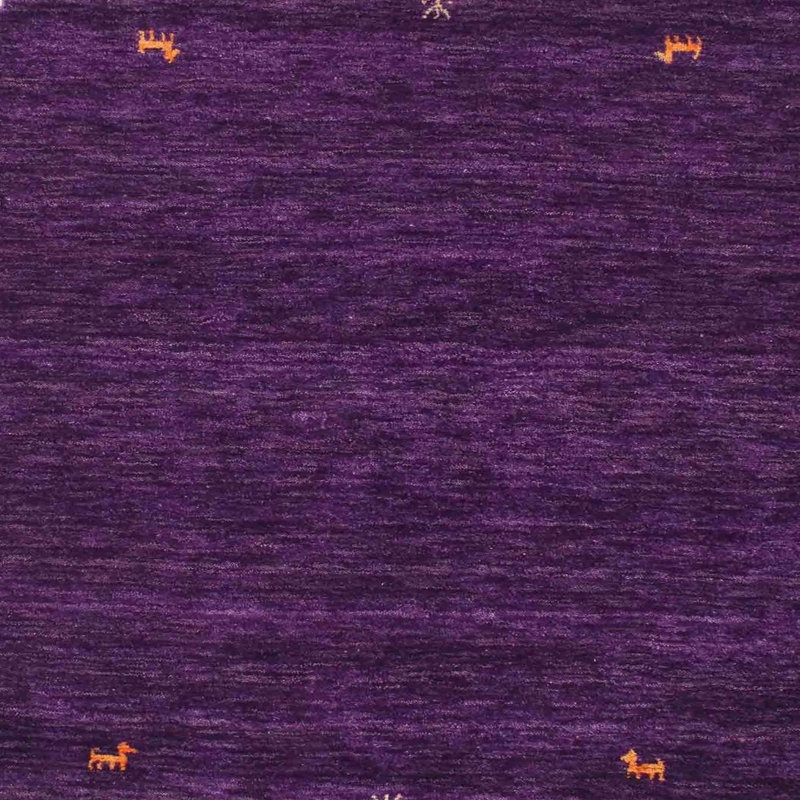 Tapis de zone mauve contemporaine Jabes, Carré 4 pi