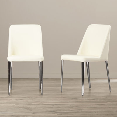Chromium 18.5 " H Faux Leather Upholstered Metal Side Chair