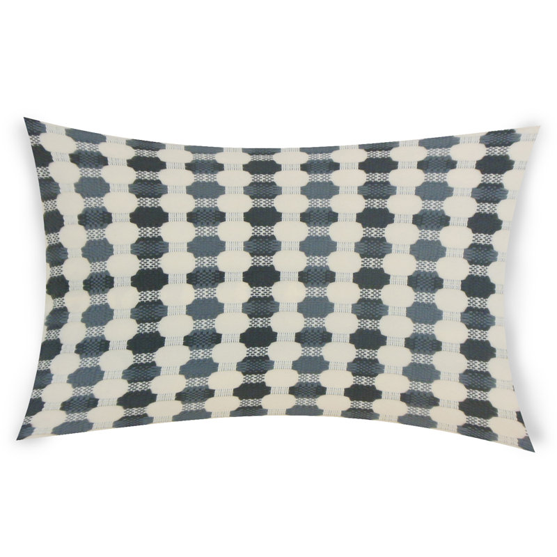 Housse et insert de coussin rectangulaire synthétique , Gris, 14 po x 48 po