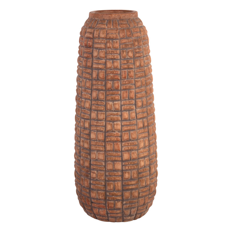 Grand vase en terre cuite 15,88 po - Porte-fleurs décoratif pour tout espace