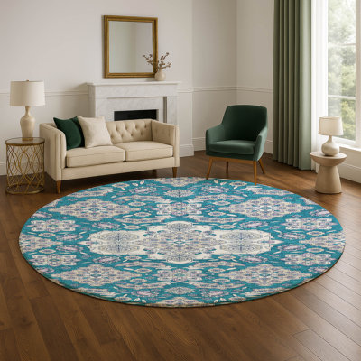 Premium Machine Washable Xamiera AMF1853 Global Rug