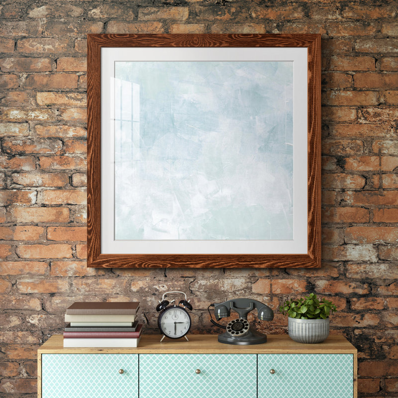 «Drifting Blue II», reproduction encadrée de qualité supérieure - prête à être accrochée, H 26,5 po x l 26,5 po x P 1,5 po