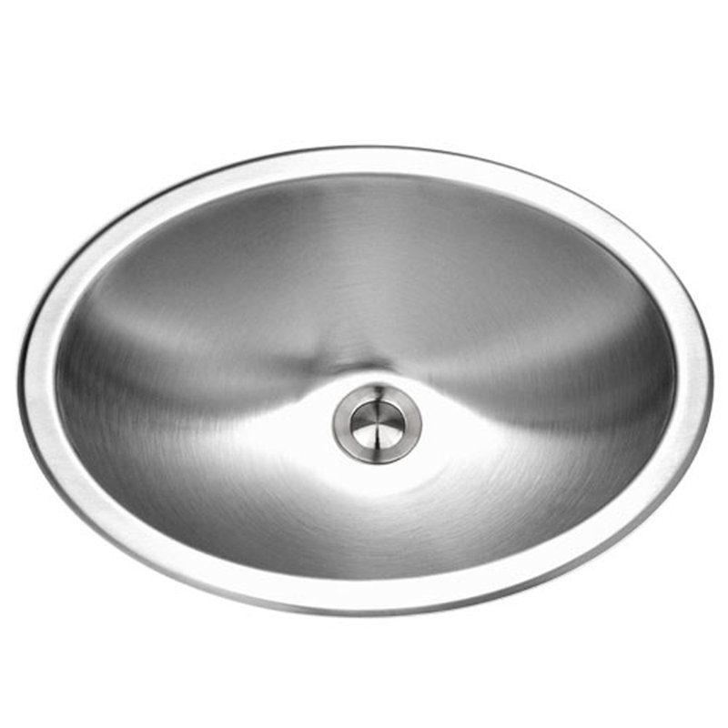 Lavabo de salle de bain ovale Ã  encastrer Club Metal, Sans trop-plein