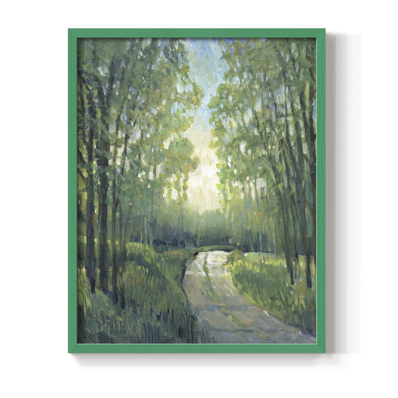 «Golden Light Pathway II», H 15 po x l 12 po, Vert