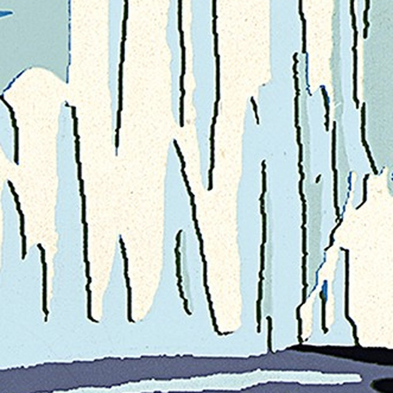 8,5 po x 11 po, art mural rétro du Parc national de Yellowstone c1938, H 48 po x l 36 po x P 0,1 po